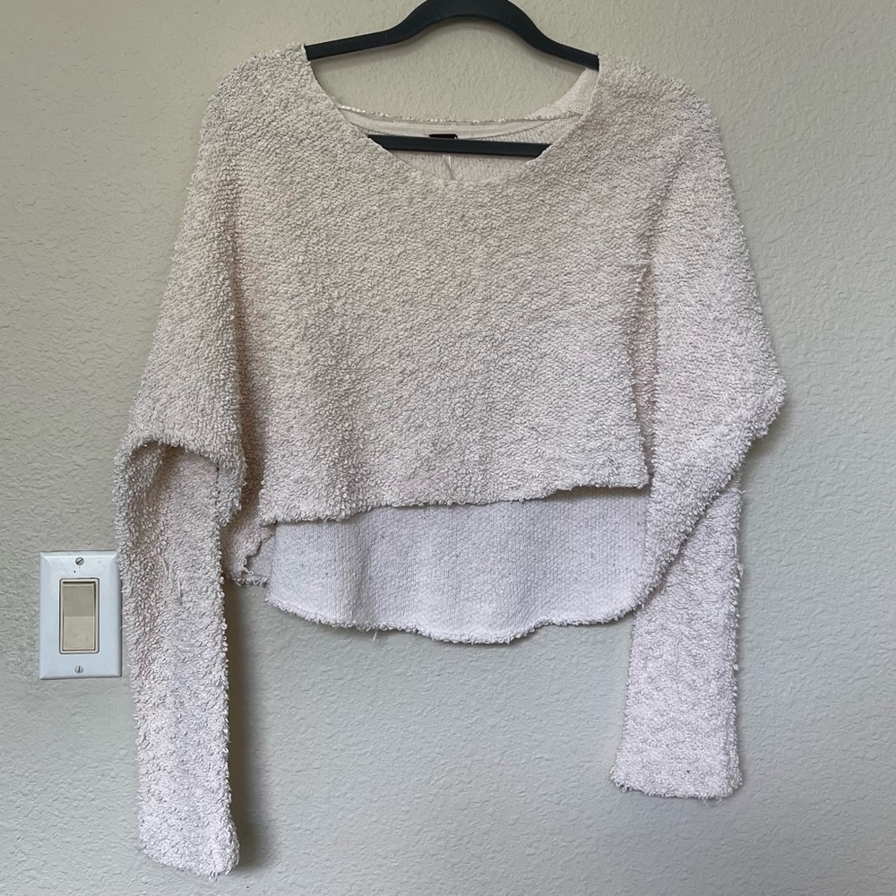 FREE PEOPLE Crop Top Sweater Off White size XS